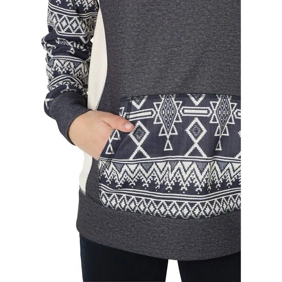 Burton Durable Goods Heron Pullover Fleece Womens Sz Medium Hoodie Aztec Print - Picture 8 of 9